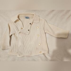 🧨CLEARANCE🧨 Cream Knit Kids Cardigan 3-6m